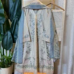 Pakistani Luxury brand inspired premium readymade 3 piece kamiz set - K-4244