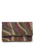 Kooky Abstract Embellished Satin Sling Bag - Image 3