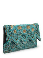 Tribal Chevron Embellished Cotton Canvas Sling Bag - Image 2
