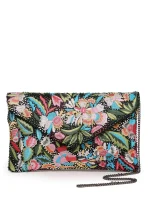 Boho Floral Embellished Satin Sling Bag - Image 2
