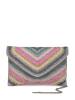 Kooky Striped Embellished Satin Sling Bag - Image 4