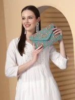 Boho Quirky Embellished Satin Sling Bag