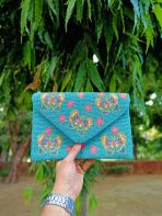 Boho Quirky Embellished Satin Sling Bag - Image 2